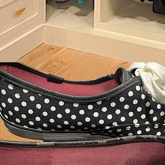Keds Women's Black and White Polka Dot Canvas Sneaker size 9.5 - Picture 8 of 11